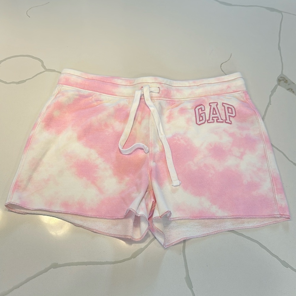 NWOT Gap women’s shorts pink white tie dye size small 🤍🩷